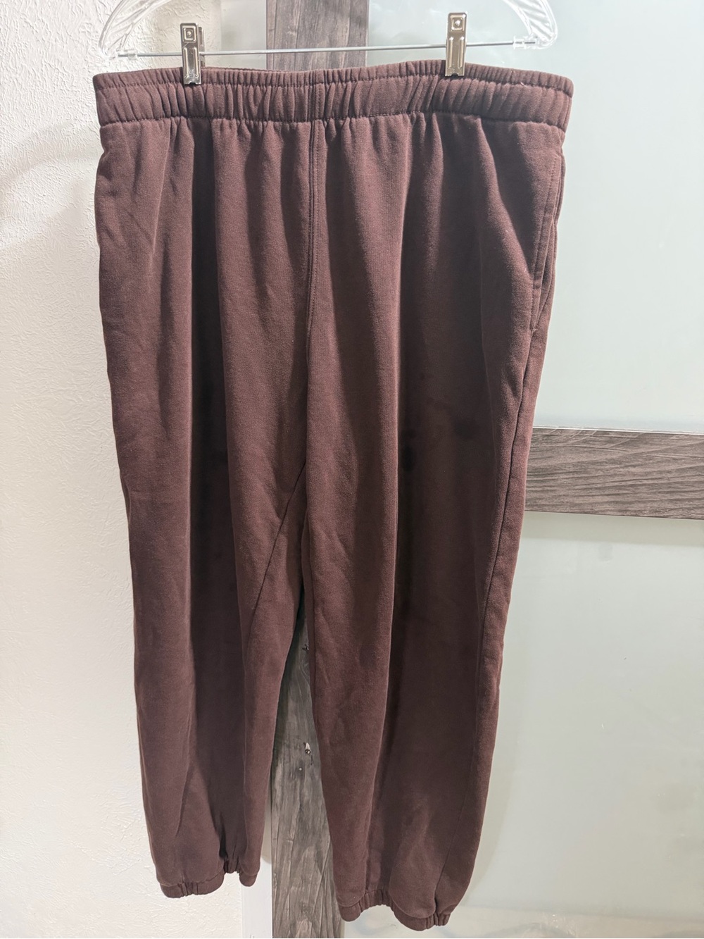 aerie Chocolate Brown Elastic Waist Jogger Pants